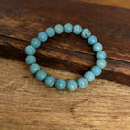 Natural turquoise protection bracelet sky stone calm spiritual jewelry — on-wrist lifestyle | BuddhaManifest™