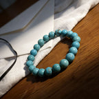 Natural turquoise protection bracelet sky stone calm spiritual jewelry — stack styling shot | BuddhaManifest™