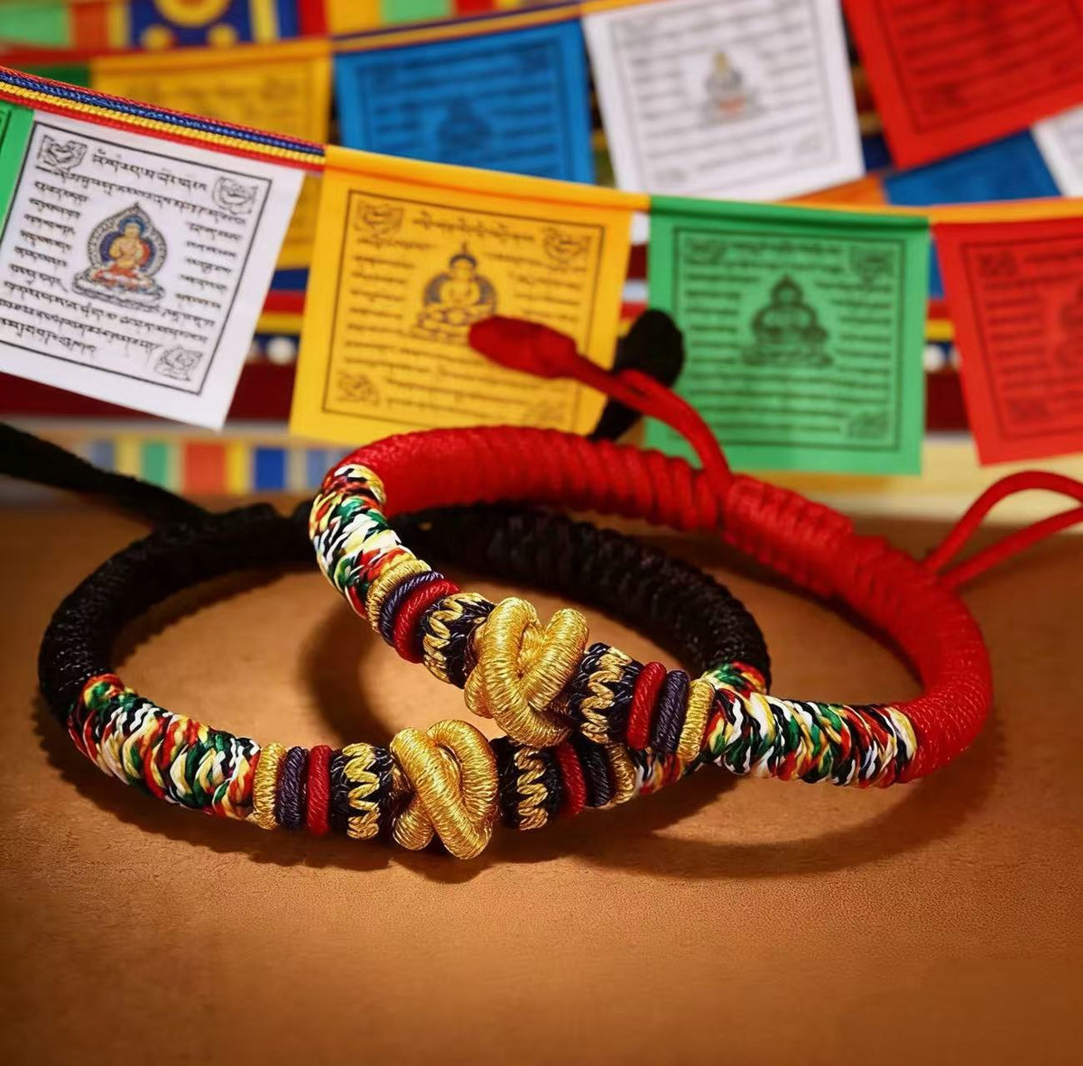 BuddhaManifest™ Tibetan Vajra Knot Red String — Hand-Knotted Guardian Cord Secondary image