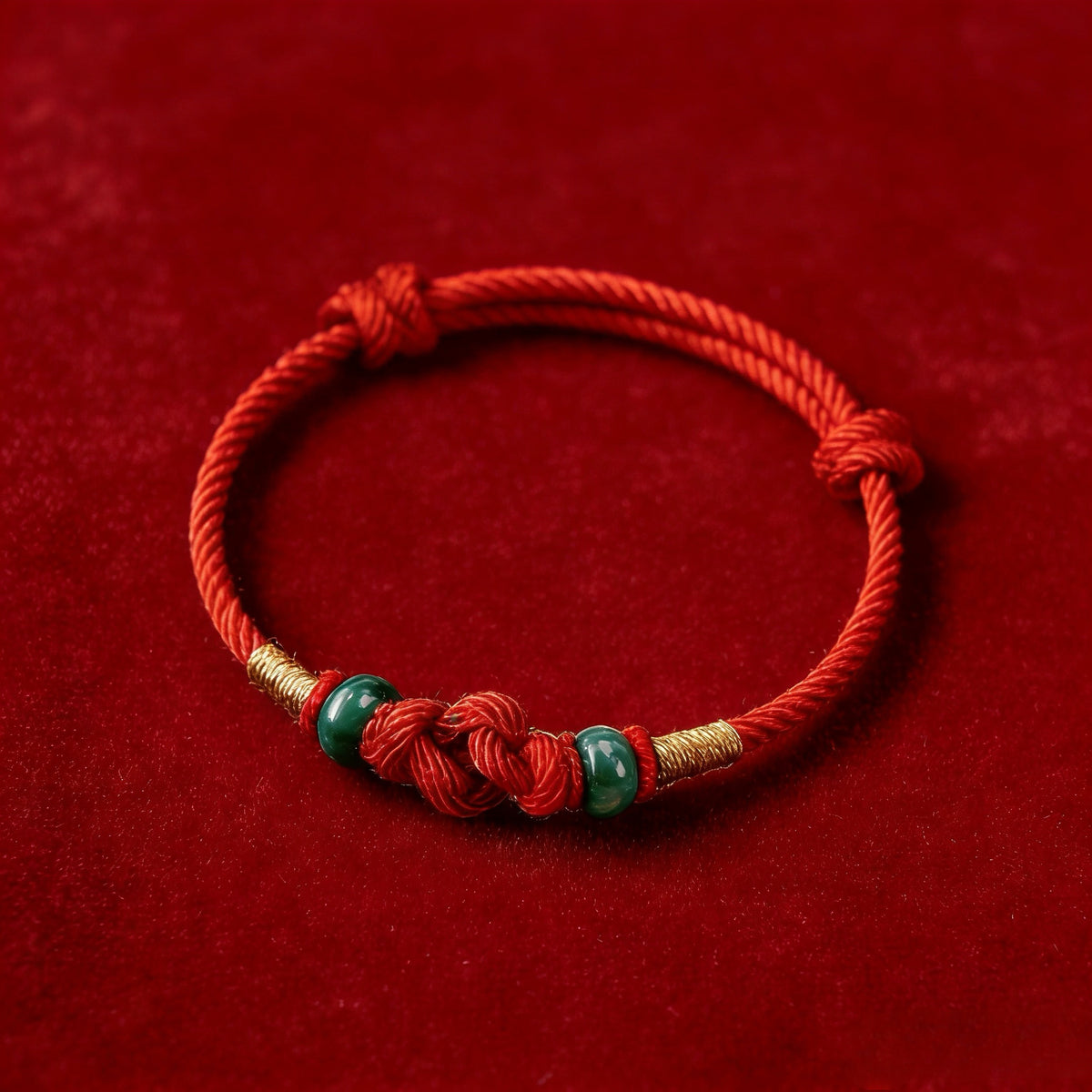 BuddhaManifest™ Hand-Knotted Vajra Knot Red String — Protection Cord Secondary image
