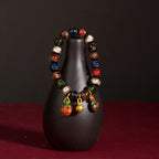 Liuli glass incense ash style bracelet temple color spiritual jewelry — on-wrist lifestyle | BuddhaManifest™