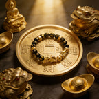 Double Pixiu obsidian Six True Words mantra wealth Feng Shui bracelet — full bracelet coil | BuddhaManifest™