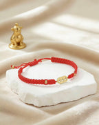 444 angel number red string bracelet divine protection grounding cord — macro stone texture | BuddhaManifest™