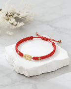 444 angel number red string bracelet divine protection grounding cord — full bracelet coil | BuddhaManifest™